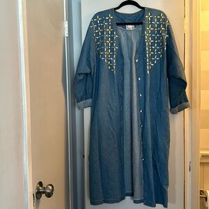 Vintage Monique fashions size 14 denim shirt dress